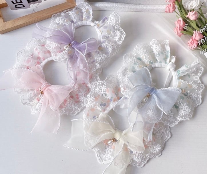 ♡ Candy チェック柄 フリルリボンヘッドドレス pink ‪♡ | Pay ID‬