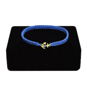 【無料ギフト包装/送料無料/限定】K18 Gold Premium Anchor Bracelet / Anklet SkyBlue【品番 17S2010】