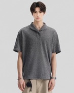 Boxy Knit Polo Tee（85％/100％）