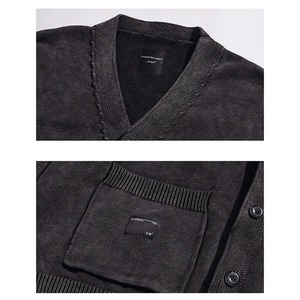 ★RETRO DISTRESSED WASHED DRAPE SWEATER　　　A0836