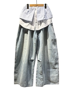 【26SS】Feng Chen Wang フェンチェンワン / 2 In 1 Deconstructed denim trousers