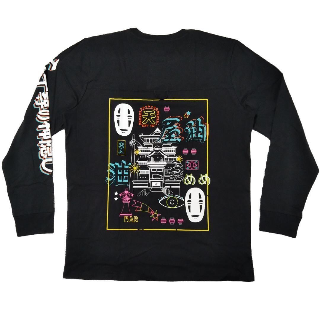 千と千尋の神隠し 長袖Tシャツ XL 黒 ロンT アニメT ムービー ジブリ 