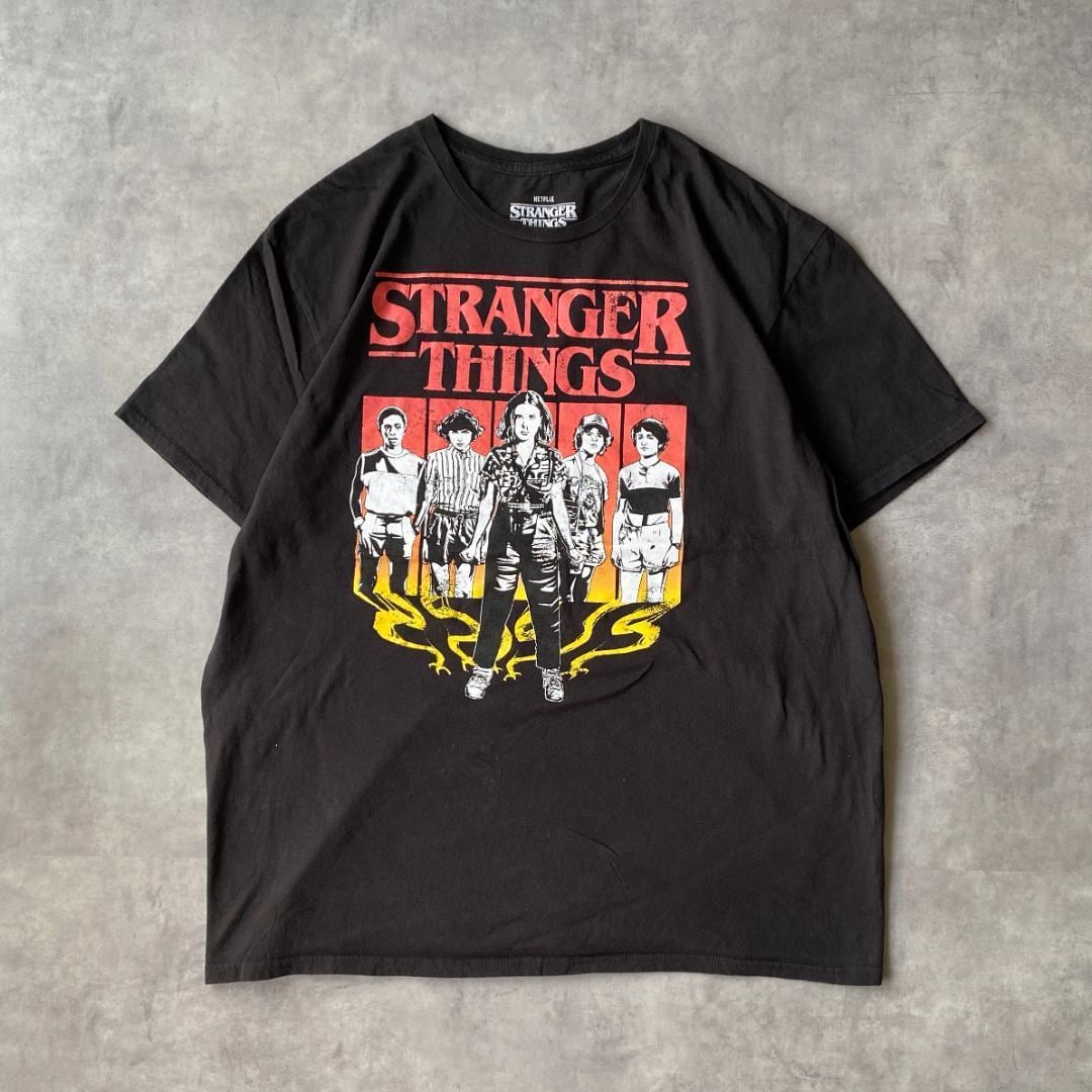 ストレンジャーシングス ネットフリックス プリントTシャツ L 黒