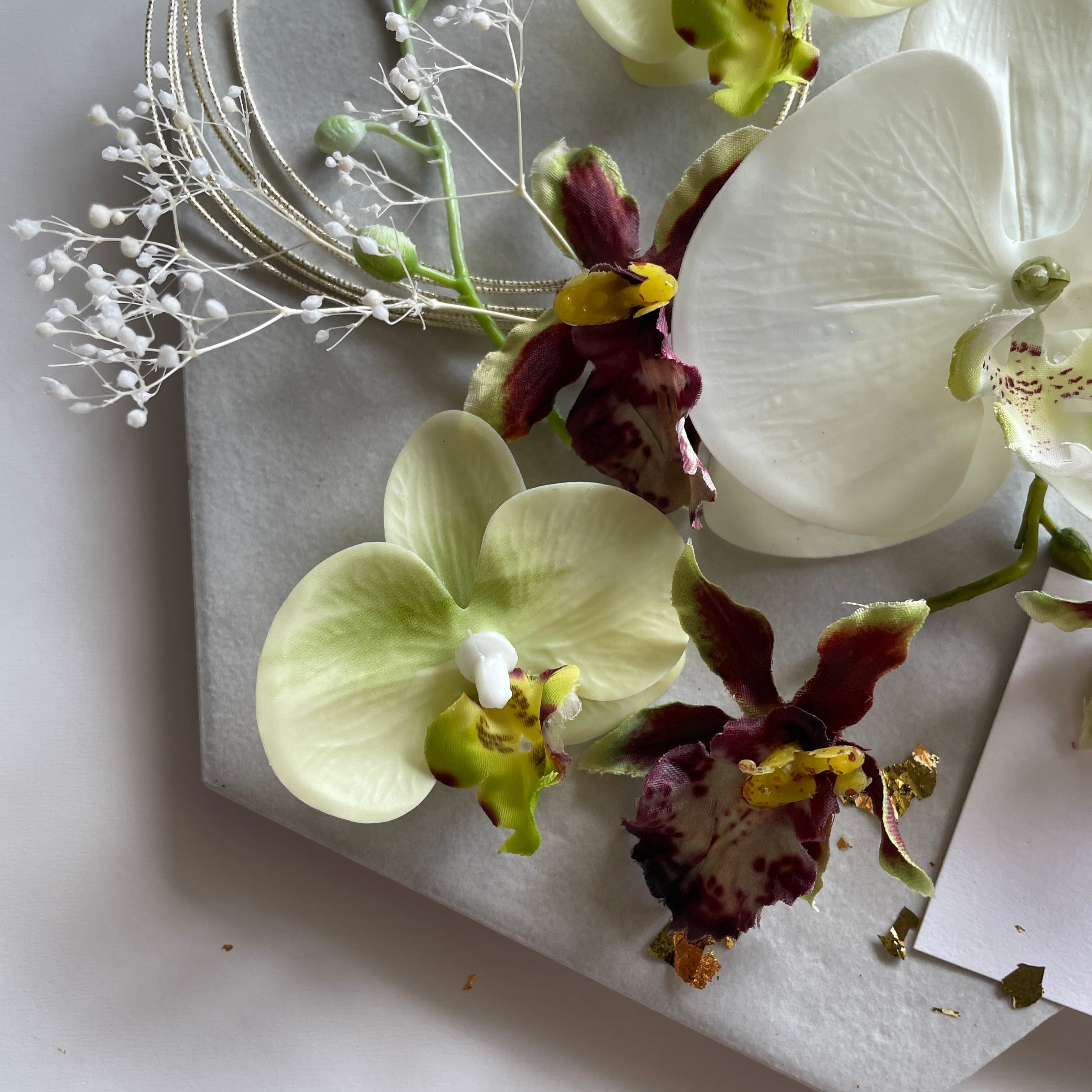 胡蝶蘭 ヘッドパーツ ホワイト アーティフィシャルフラワー