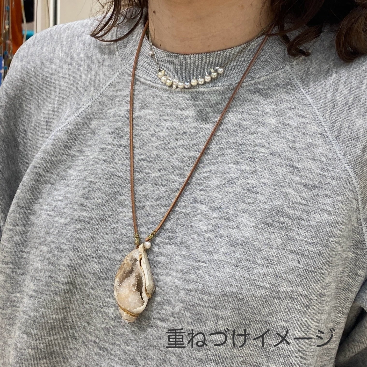 アコヤパール 希少シェイプ ひもネックレス | Ocean Deer 【オーシャン