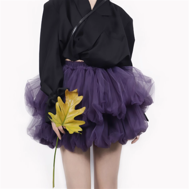 【Tea Tree】2段ボリュームチュールスカート　6color　10833