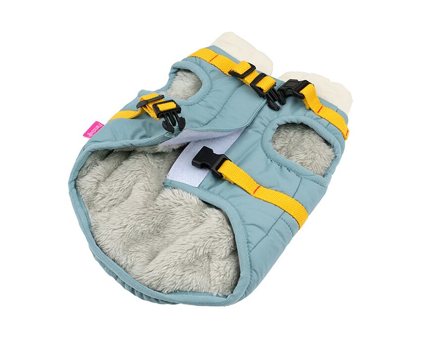 nomad harness padding S ~ 2XL 2color / 犬服 アウター 冬 ハーネス ダウン ベスト 暖かい ドッグウェア フリース 寒さ対策 お出かけ 犬の服 ハーネス一体型 防寒