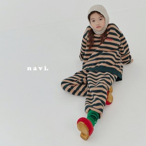 «sold out»«ジュニアサイズあり»«navi» ボーダースウェット