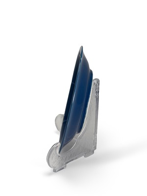 ヴィンテージ雑貨 ダークブルー セラミックプレート 2枚セット（大・小）