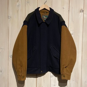 【a.k.a.C.a.k.a】Color Swiching Vintage Loose Wool Blouson Jacket