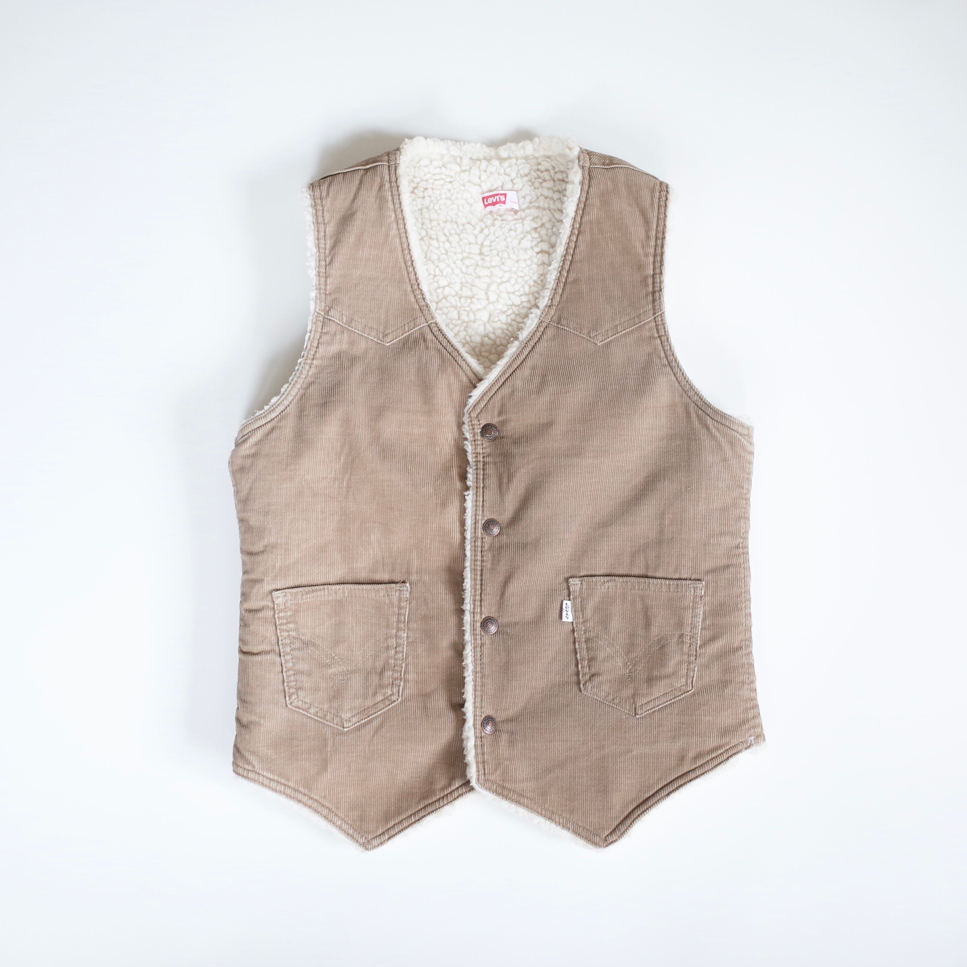 80s Levi's corduroy boa vest