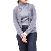 MAISON CARRÉE CASHMERE Blanchett CARDIGAN GRAY