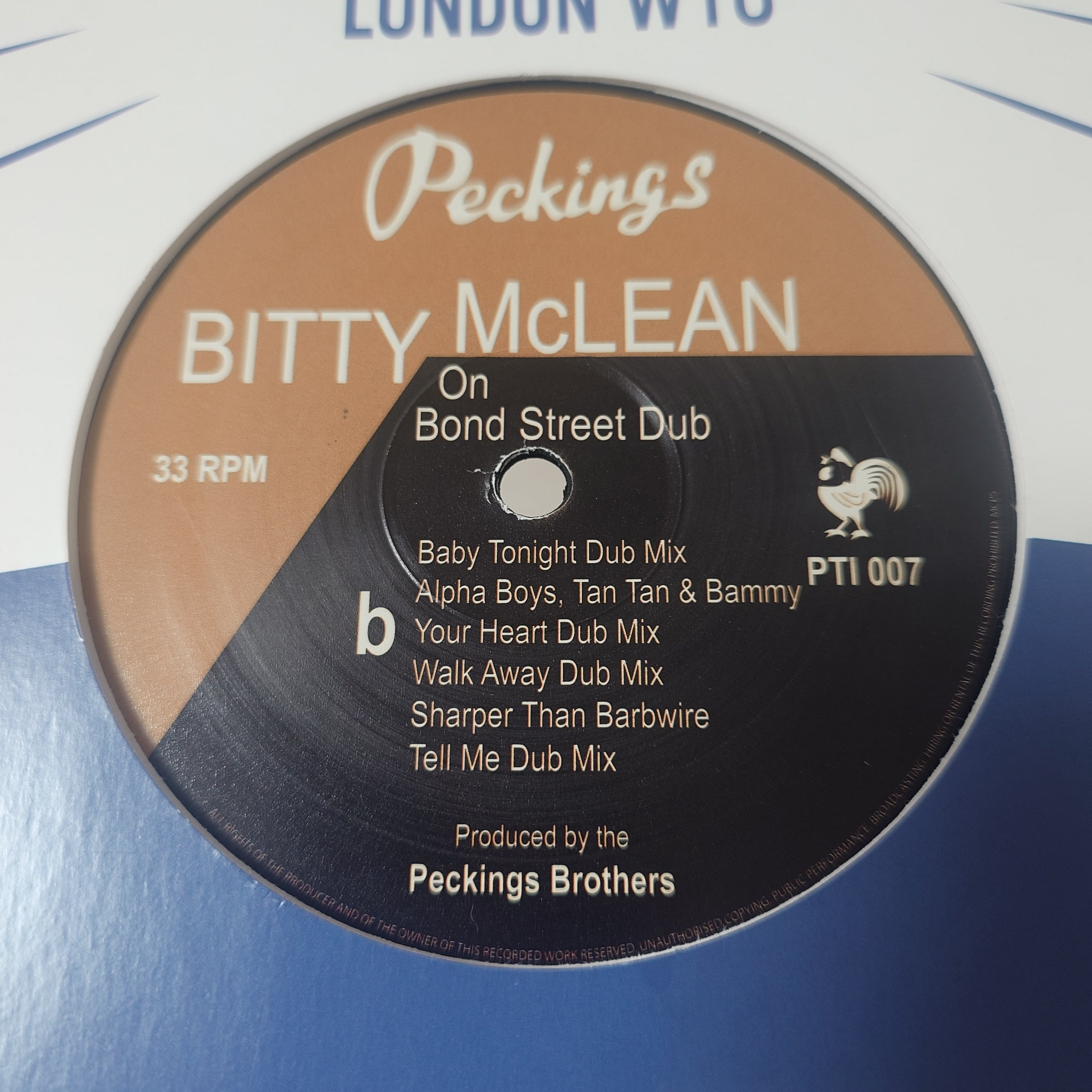 Bitty Mclean - On Bond Street Dub / Walk Away // Peckings LP 
