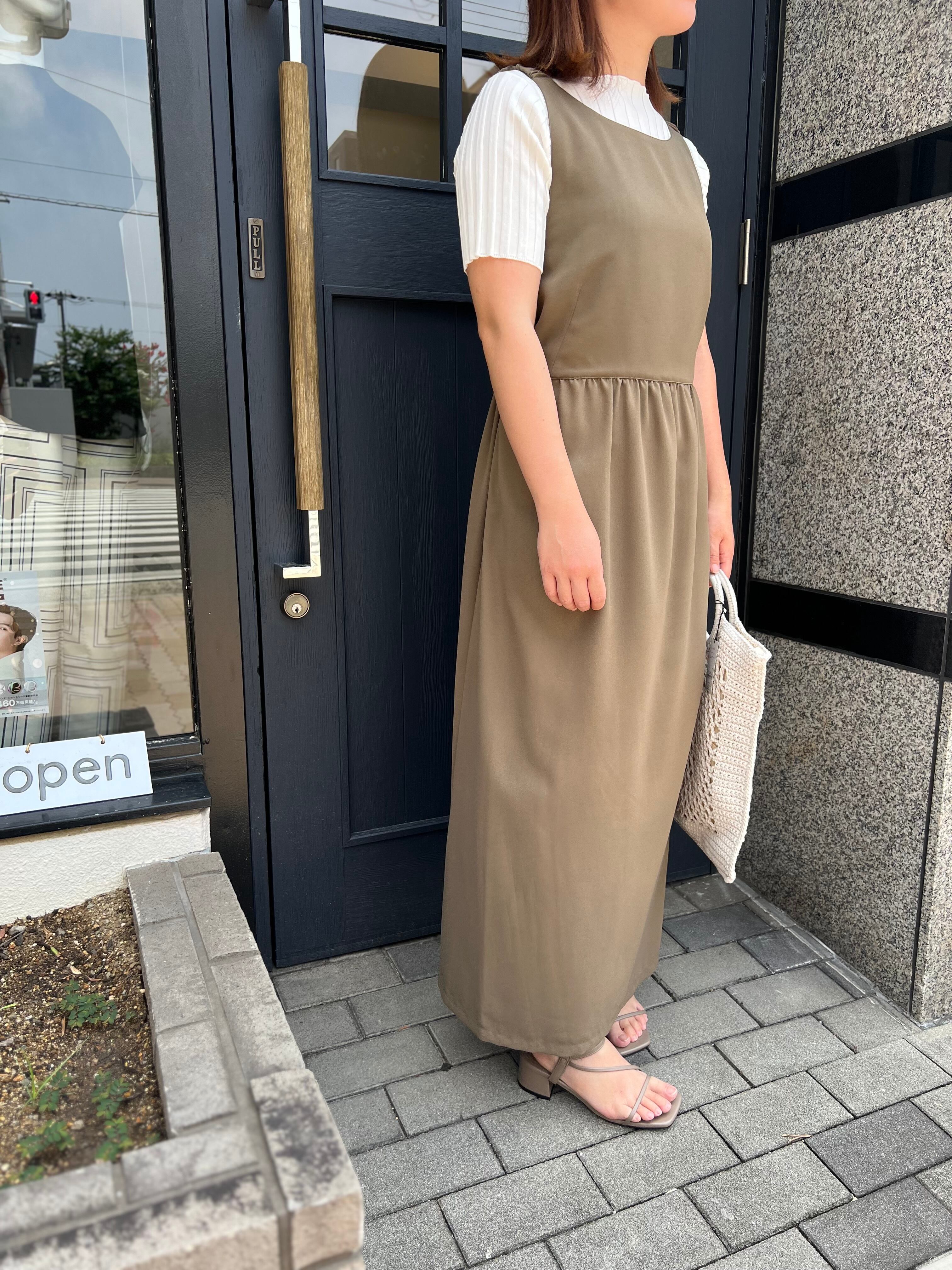 【PASSIONE】バックデザインジャンパースカート 516108