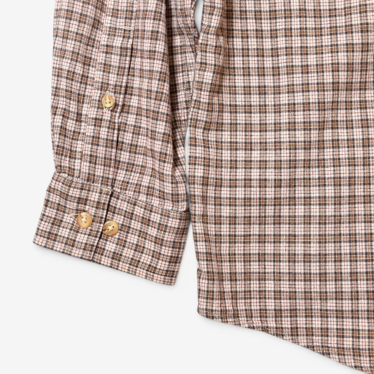 90s CHAPS Ralph Lauren リネンコットン チェック ボタンダウンシャツ