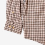 90s CHAPS Ralph Lauren リネンコットン チェック ボタンダウンシャツ