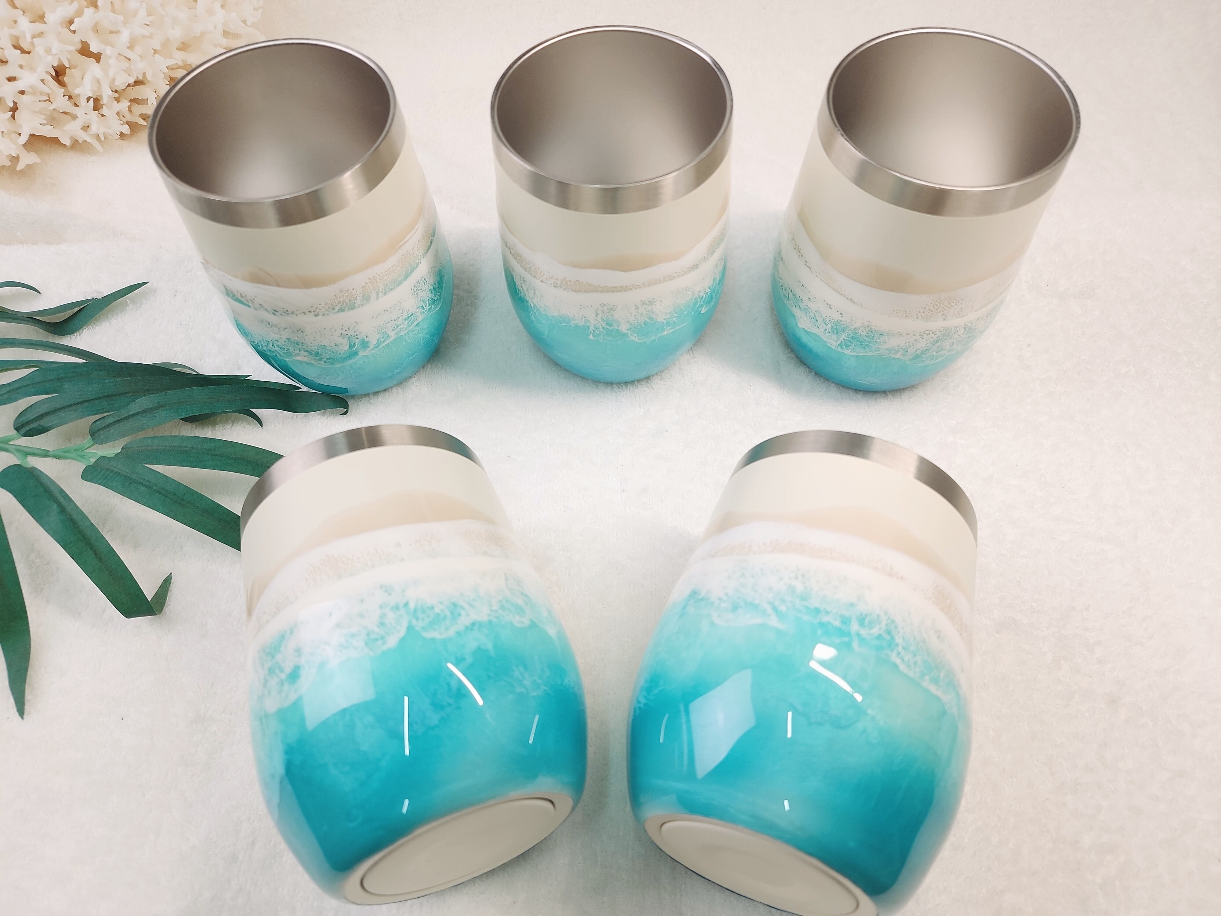 441.オーシャンレジンアート 海のステンレスタンブラー