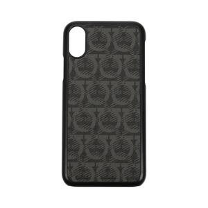 FERRAGAMO フェラガモ メンズ iPhoneケース ファブリック ブラック