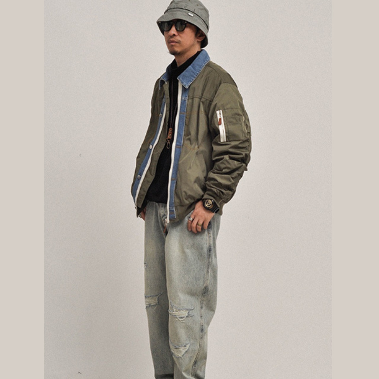 ツートーン フライト ジャケット K5402 - 5