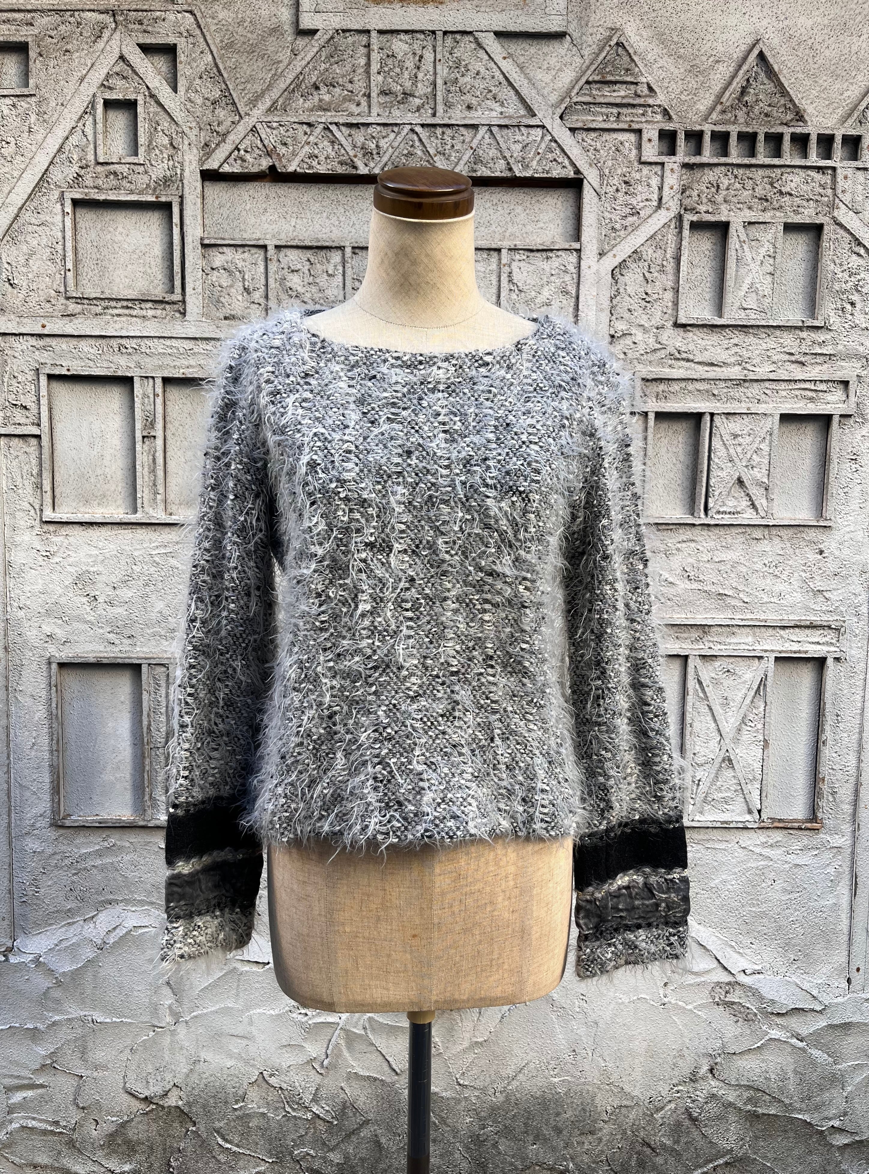 "BLEU BLANC ROUGE" shaggy knit / made in FRANCE