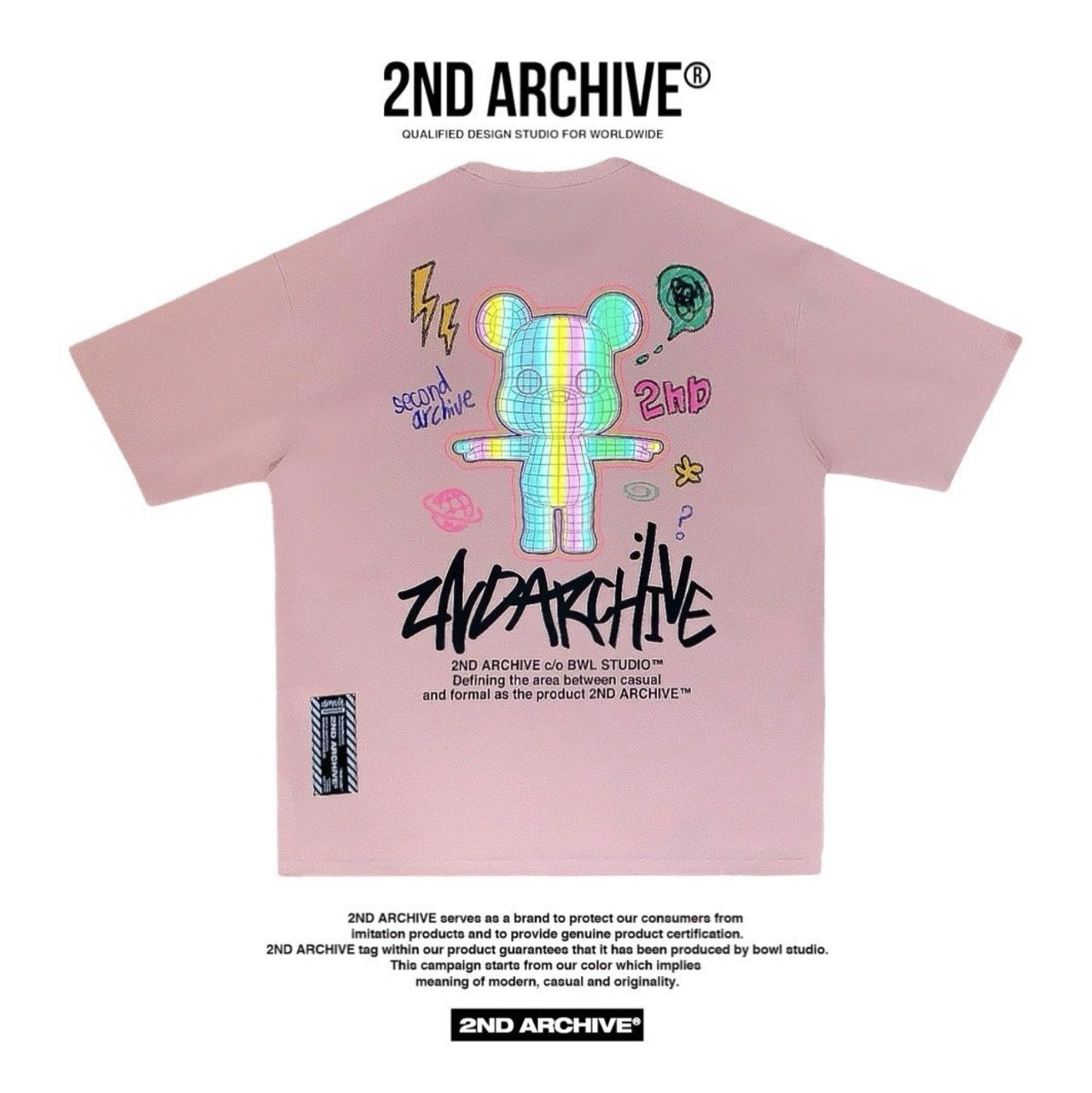 2ND021 2NDARCHIVE Tシャツ 韓国ファッション オーバーサイズ ユニセックス