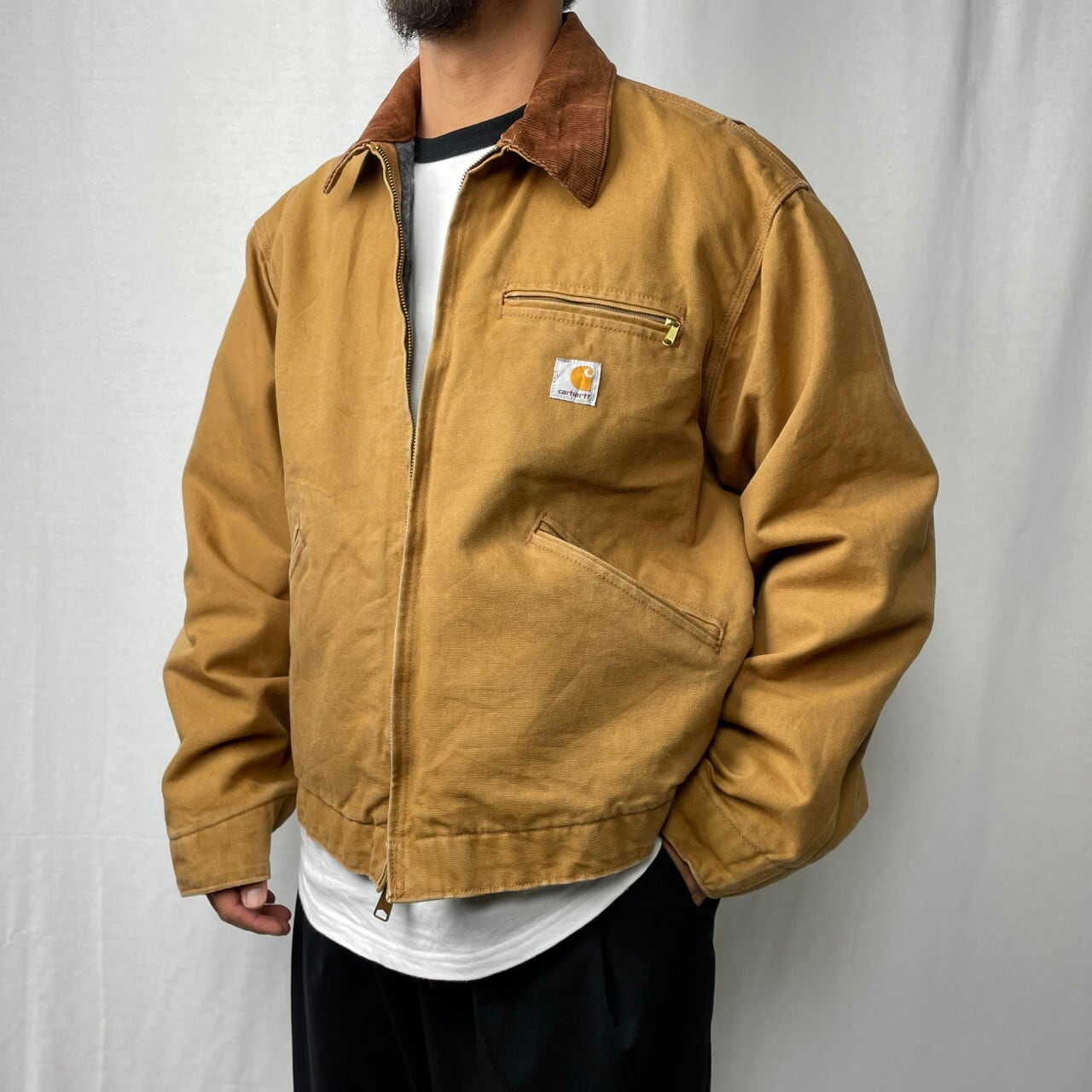 90年代 USA製 Carhartt カーハート ダック地 デトロイトジャケット ワークジャケット メンズXL相当 古着 90s ビンテージ  ヴィンテージ ブルゾン ブランケットライナー キャメルブラウン 茶色 【ワークジャケット】 | cave 古着屋【公式】古着通販サイト powered  by ...