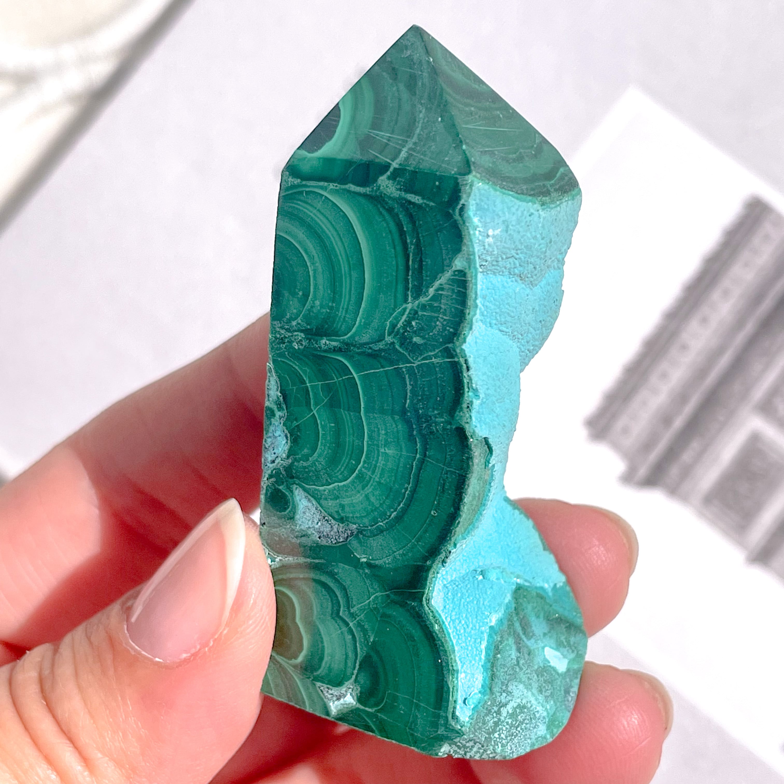 Chrysocolla & Malachite Point ✧ クリソコラ & マラカイト | FLUXY
