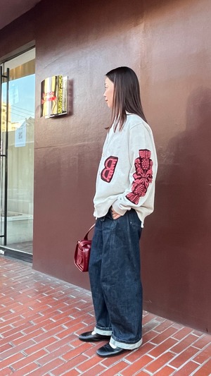 BARRIE -Cardigan in cotton with a cashmere B logo-:BAKELITE/CINDER,