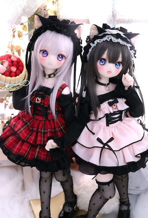 MDD / KUMAKO【オフショルワンピ・こあくまピンク】【Off-shoulder dress(Pink)】