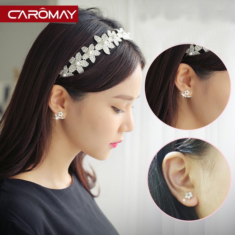 耳飾り 全2色展開 ピアス 2パターンの付け方 花 清楚 合わせやすい 可愛い 金 銀 立体感 Miyabigo