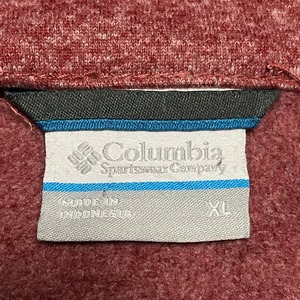 Columbia フリースジャケット XL ビッグサイズ ジップアップ フルジップ ライトアウター コロンビア アウトドア 胸ポケット ワンポイント 刺繍ロゴ US古着