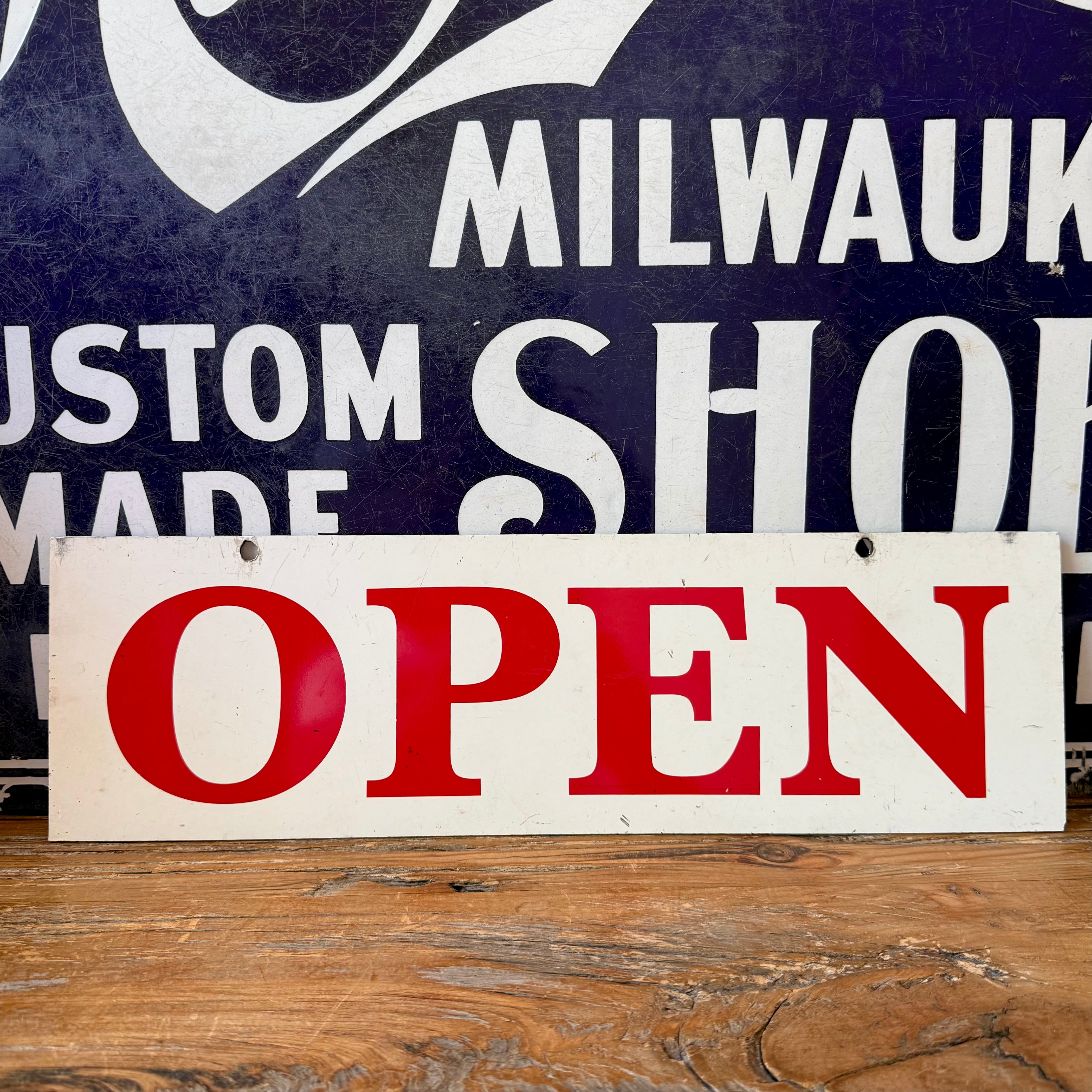Vintage OPEN Sign 看板 両面 オープンサイン ディスプレイ 店舗