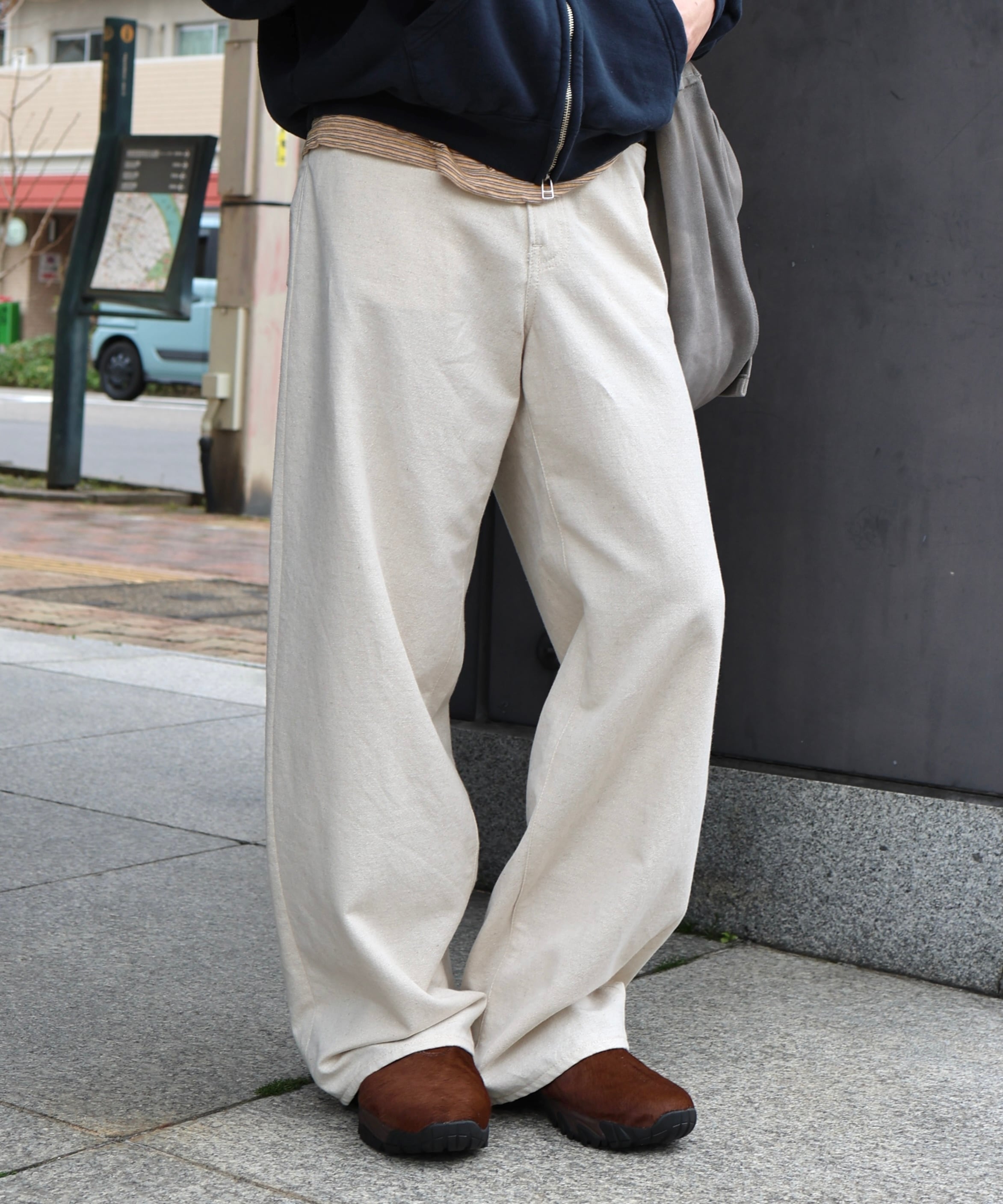UNUSED / UW1192 WIDE GLITTER PANTS (BEIGE) | AfterSchool (アフター