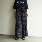 BLUE DE  Dot print Geathered pants
