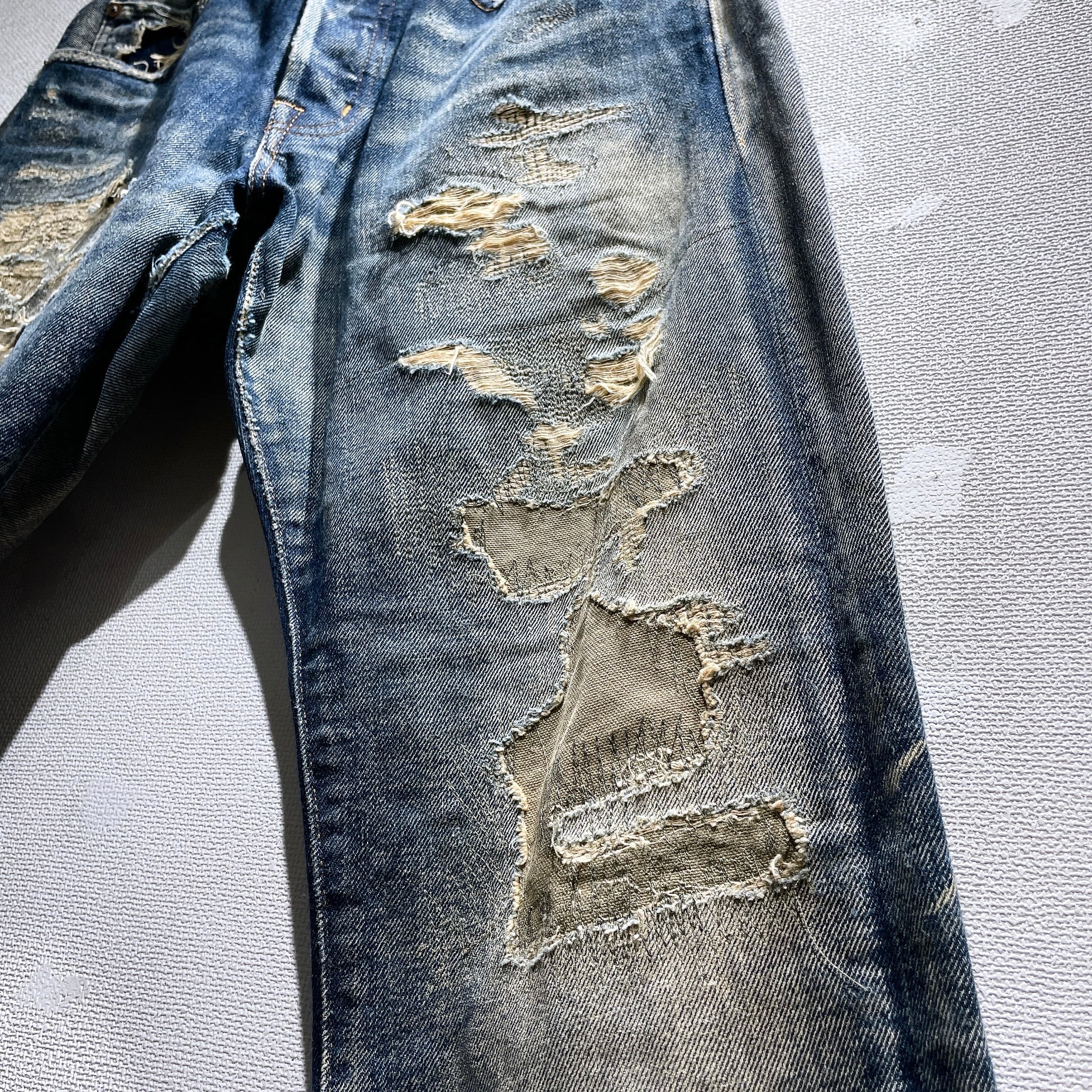 ” Denim & Supply Ralph Lauren ” Special Rag processing Denim pants