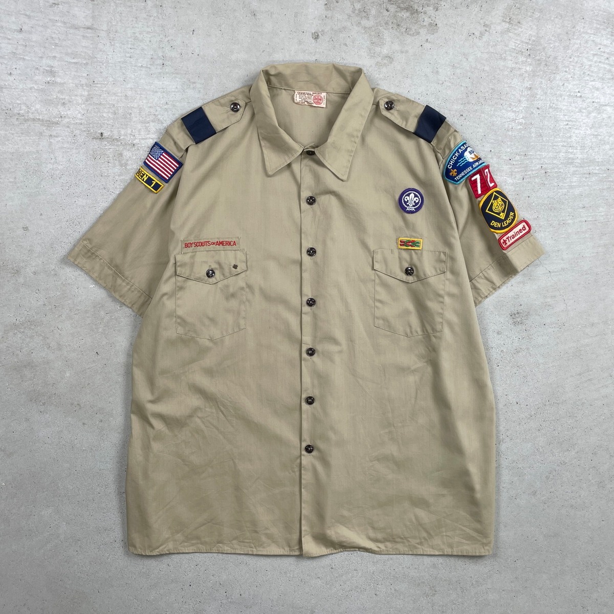 90年代 USA製 BOY SCOUTS OF AMERICA BSA 半袖 ボーイスカウトシャツ 
