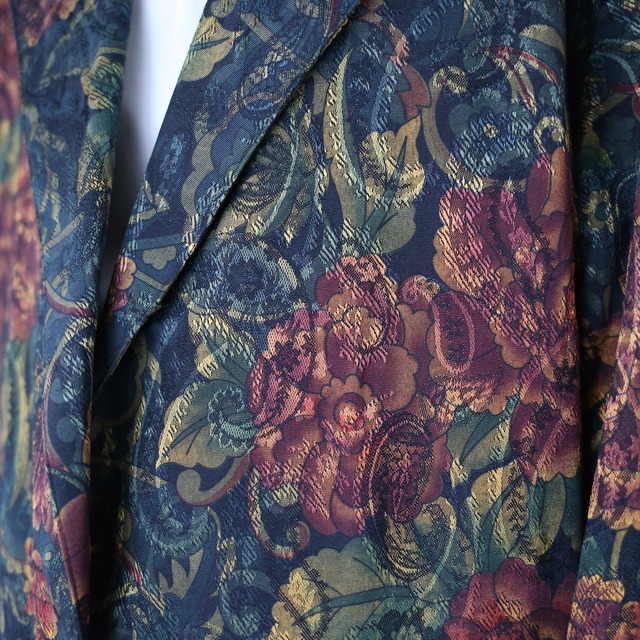 gloss fabric beautiful flower pattern 1b easy tailored jacket