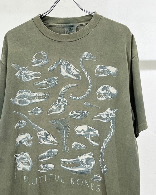 90s LIBERTY GRAPHICS "BEAUTIFUL BONES" S/S Print Tee USA製