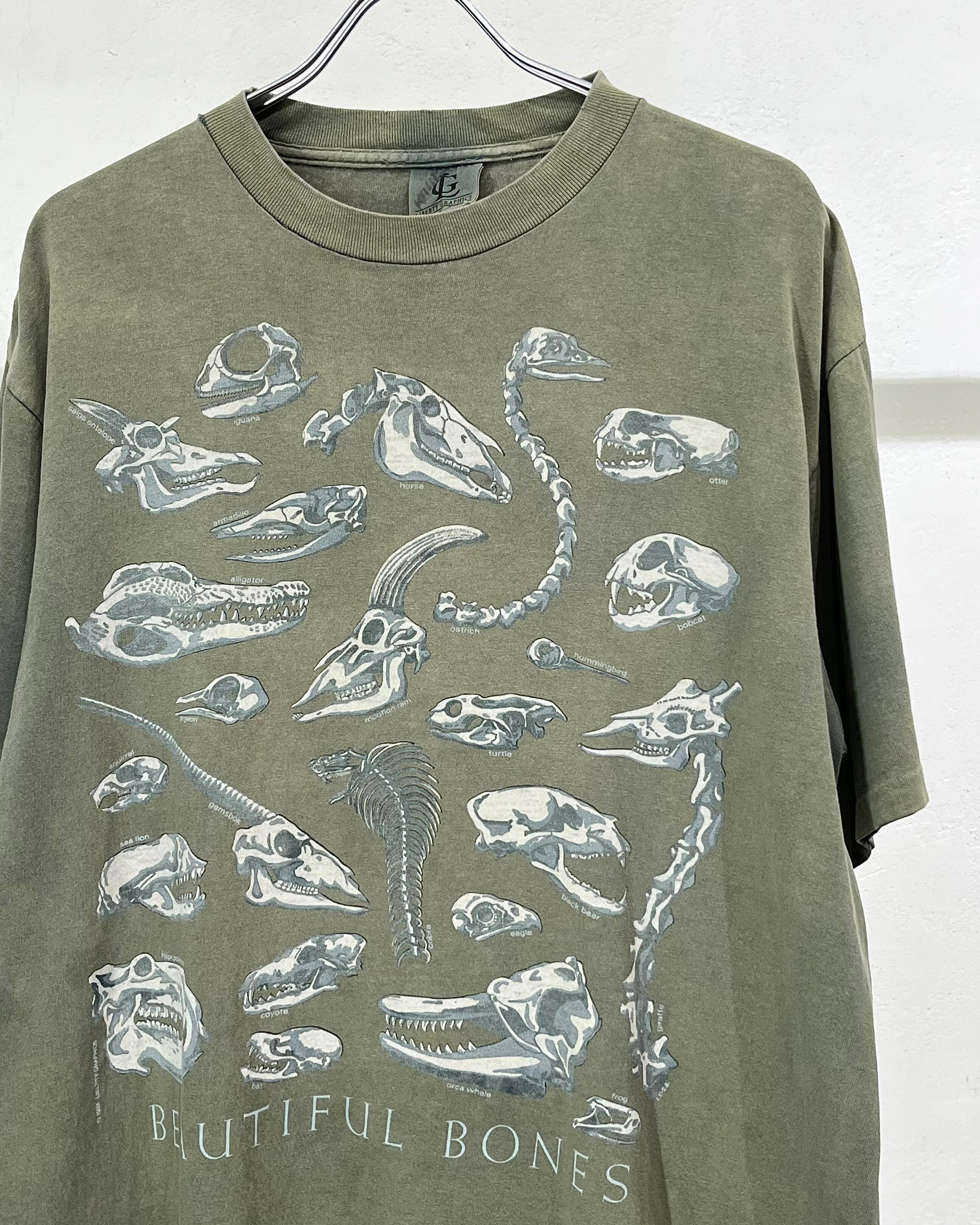 90s LIBERTY GRAPHICS "BEAUTIFUL BONES" S/S Print Tee USA製