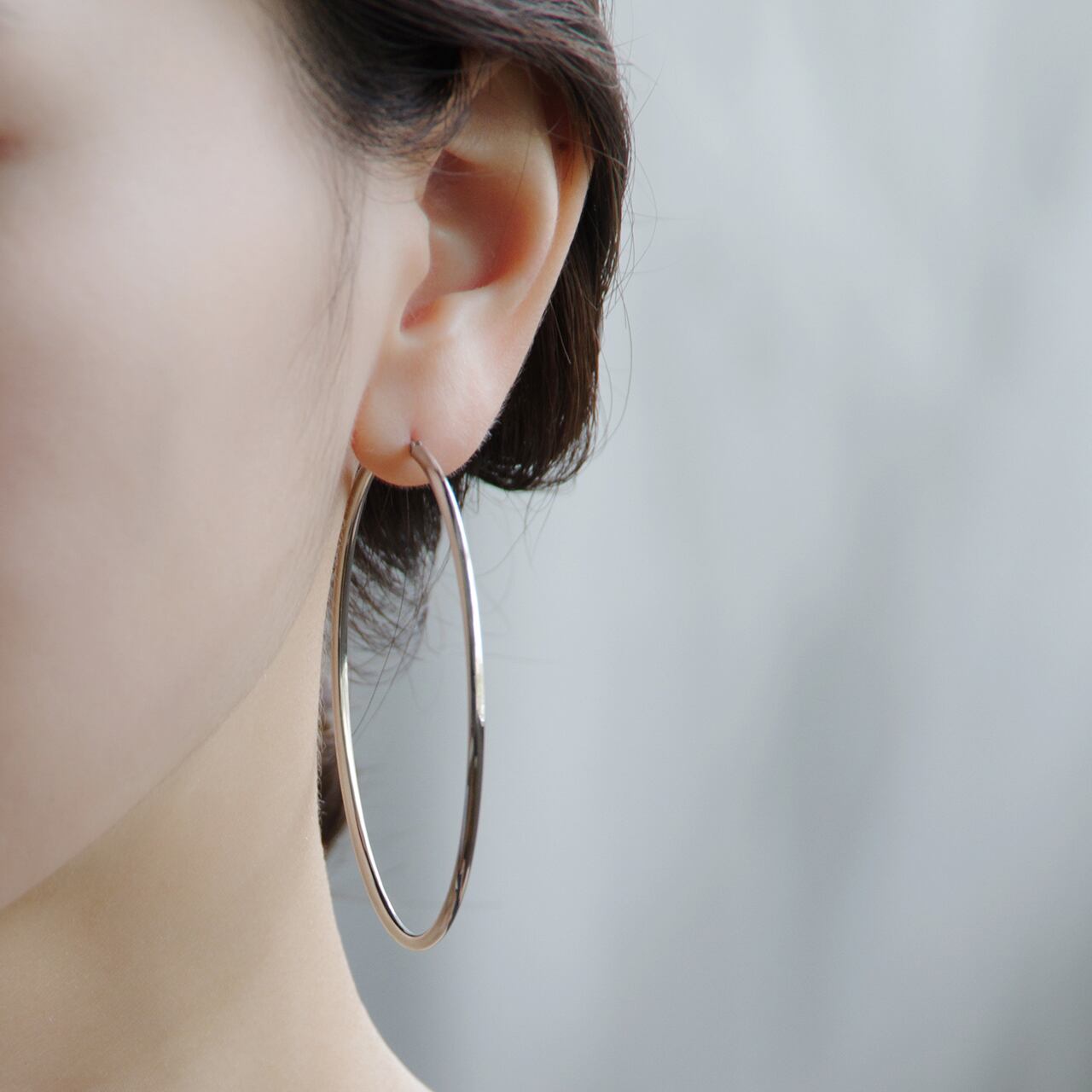 プラチナ 直径60mm フープピアス【MPT0008P1】 | MONICE/モニス