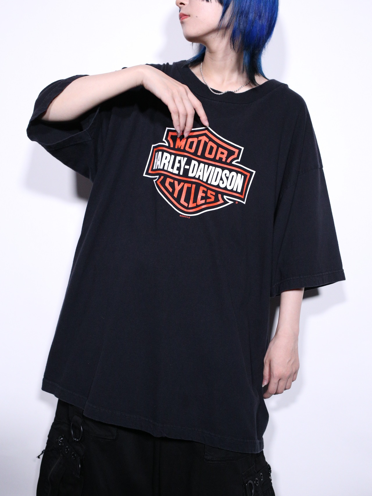 "Harley-Davidson"XX over silhouette front and back print tee - 3
