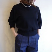 SINME  ハーフスリーブニット　ブラック