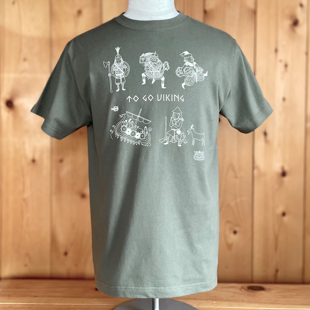 Viking T-Shirts [Light Olive]／Women's M・L、Men's M・L・XL