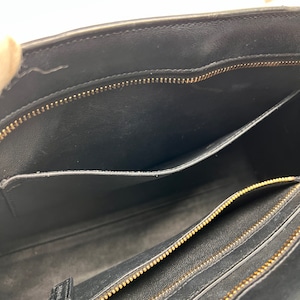 SAINT LAURENT サンローラン カバス レザー ショルダーバッグ 黒 A-13849