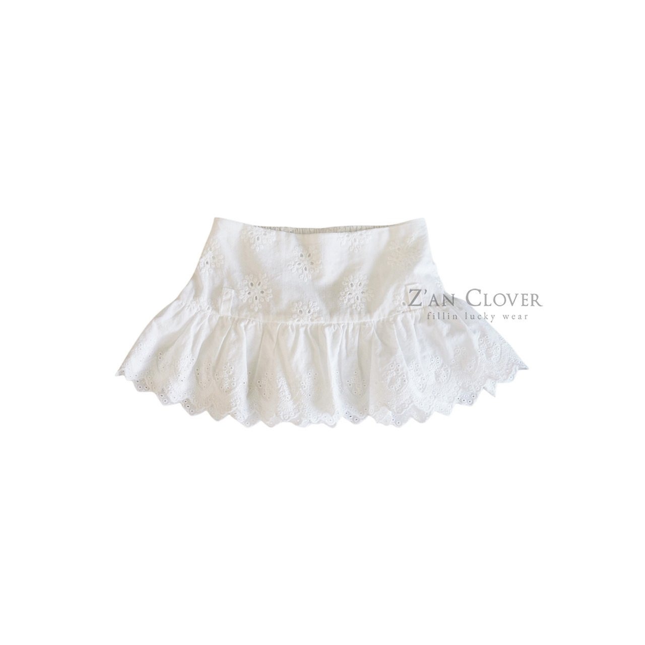 [Z’AN CLOVER] Punched Lace Skirt / [지안클로버] 펀칭레이스스커트