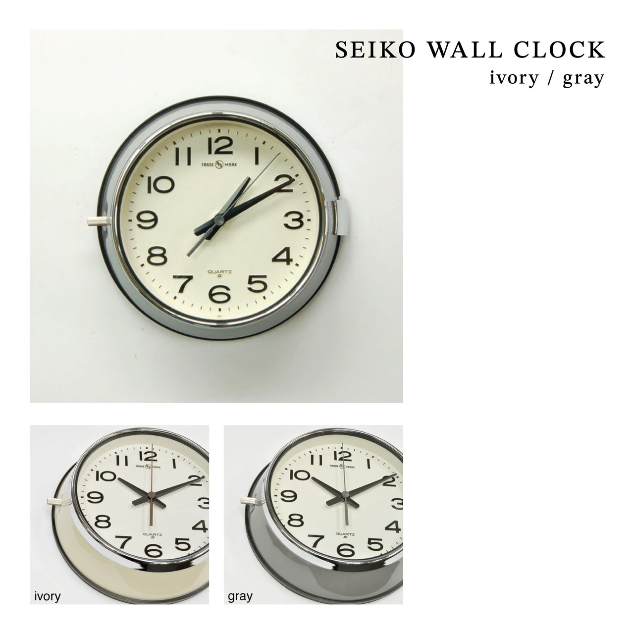 SEIKO WALL CLOCK -ivory-/ウォールクロック