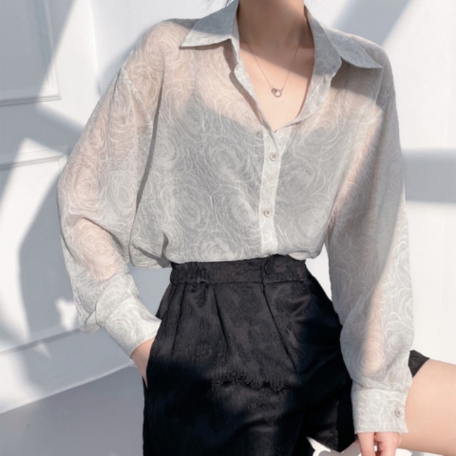 Rosette Sheer Shirt LA260734