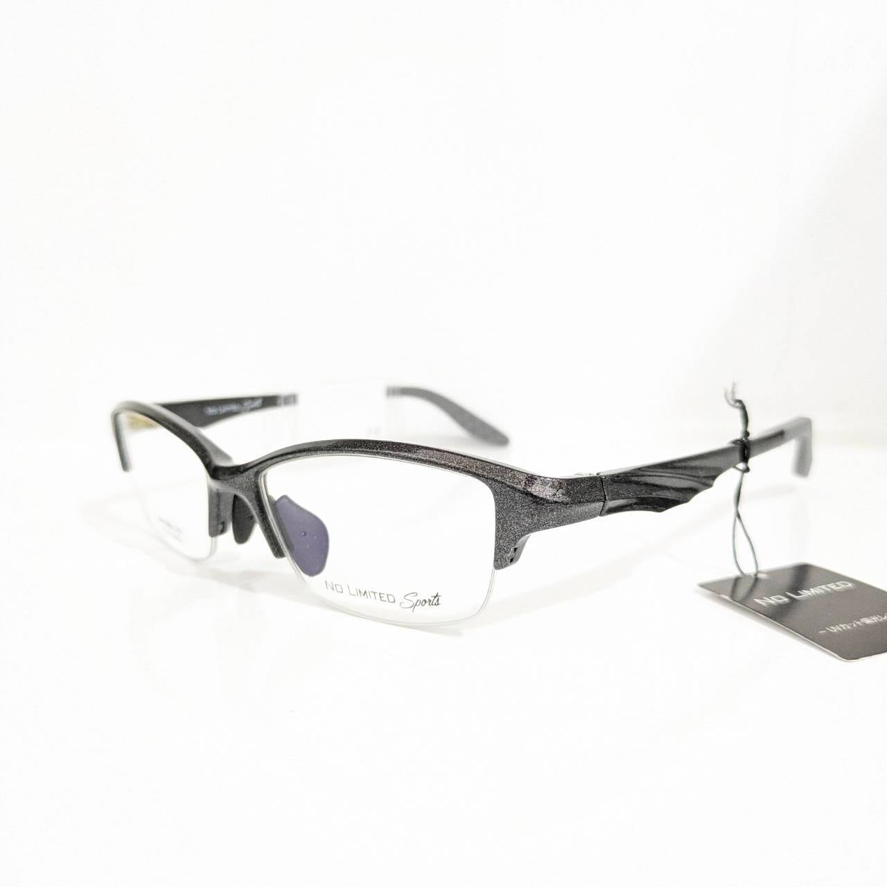 【NO LIMITED Sports】スクエアナイロールフレーム マグネット式サングラス ブラック