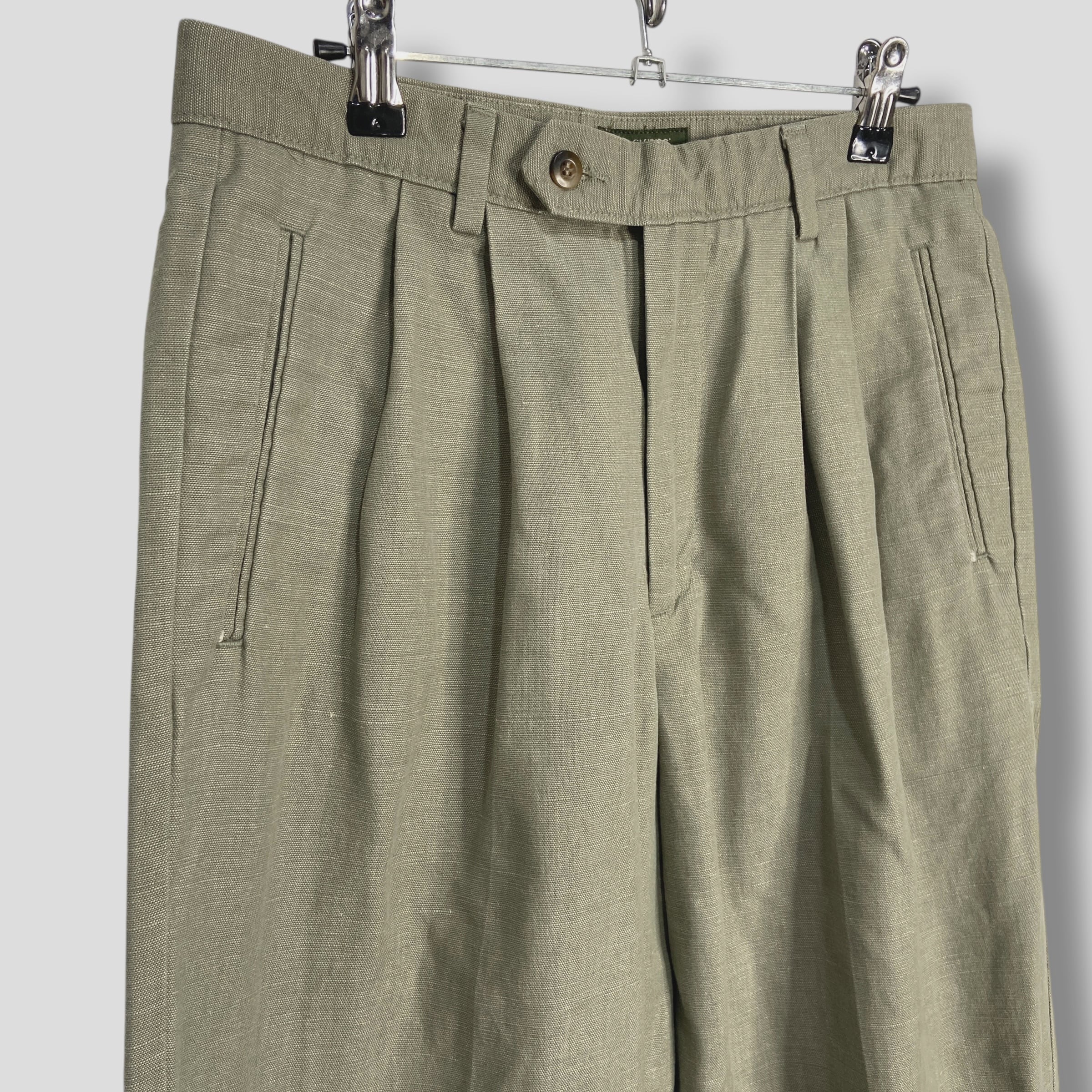 未使用品 Dockers ドッカーズ リネンコットンスラックスパンツ W30L32