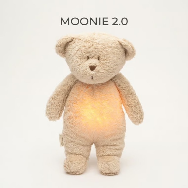 Moonie 2.0 Organic Humming Bear With A Lamp [ Cappuccino natur ]  ハミングベア ファーストトイ くま ぬいぐるみ おやすみトイ